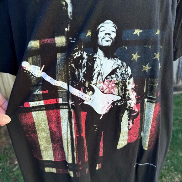 Jimi Hendrix T Shirt Black Graphic Short Sleeve Tee Authentic Men's Size XXL - Picture 3 of 8